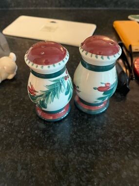 Gail Pittman hand painted salt and pepper shakers